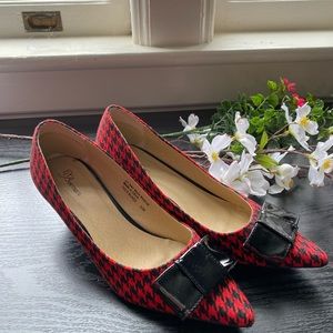 Red & Black Bow Heels